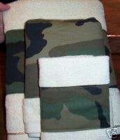 3PC. SET BATH TOWEL TOWELS ARMY CAMO CAMOUFLAGE NEW  