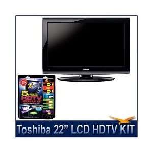   22 720p LCD HDTV + High performance HDTV Hook up & Maintenance Kit
