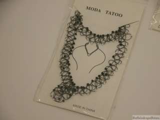 12 NEW Chokers Necklace Bracelet Ring Moda Tattoo Black  