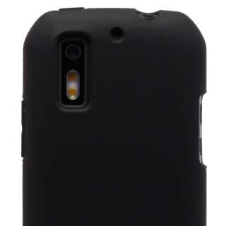 Black Soft Silicone / Gel / Rubber Skin Case Cover for Sprint Motorola 