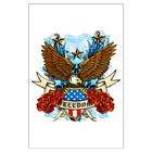 Artsmith Inc Large Poster Freedom Eagle Emblem with United States Flag