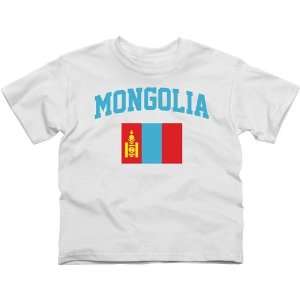 Mongolia Youth Flag T Shirt   White 