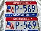   1981 Ronald Regan washington DC inauguration license plates pair