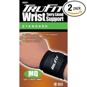   Tru fit Wrist Support Black Medium (Pack of 2): Health & Personal Care