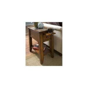  Riverside Andorra Chairside Table with Pullout Shelf