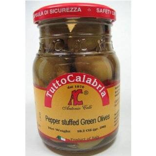 Tutto Calabria Hot Pepper Stuffed Green Olives 10.2 Oz.