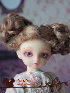 EDEN]Yo SD 1/6 16.5cm 6~7 Brown buns Dolly wig  