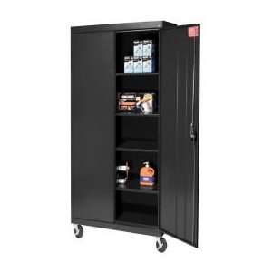  Mobile Storage Cabinet 36x24x78 Black 