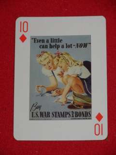 Buy US War Stamps & Bonds World War Poster Playing Card  
