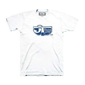 JT Racing USA 3D Mens Short Sleeve Fashion Shirt   White 