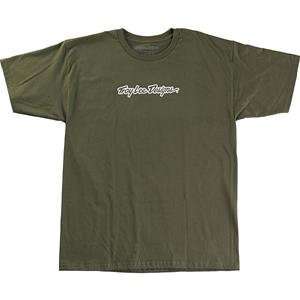   Troy Lee Designs Signature T Shirt   2X Large/Army Green Automotive