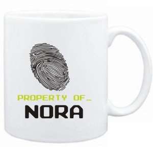 Mug White  Property of _ Nora   Fingerprint  Female 