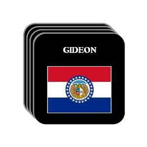 US State Flag   GIDEON, Missouri (MO) Set of 4 Mini Mousepad Coasters