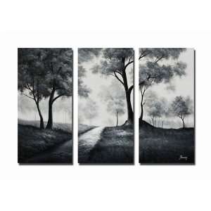  Walk in the Park Hand Painted Canvas Art Oil Painting 