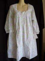 Eileen West Cotton Lawn Nightgown and Robe 1X NWT Lovely Floral  