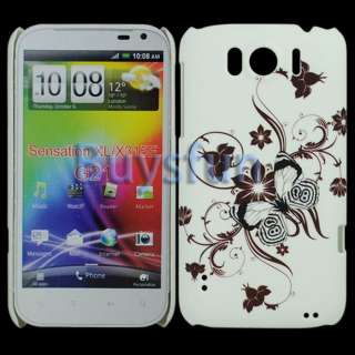 Butterfly White HARD CASE COVER SKIN FOR HTC SENSATION XL  