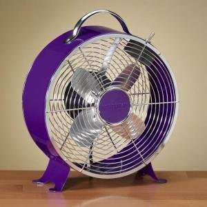 Deco Breeze Purple 9 Inch Metal Box Fan 