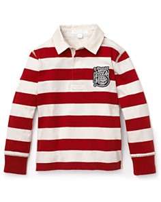 Burberry Boys Rugby Stripe Long Sleeve Polo   Sizes 2 6