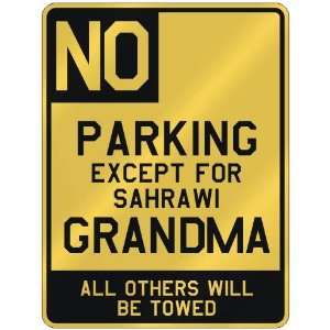   EXCEPT FOR SAHRAWI GRANDMA  PARKING SIGN COUNTRY WESTERN SAHARA