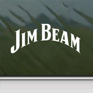  Jim Beam White Sticker Vintage Car Laptop Vinyl Window 