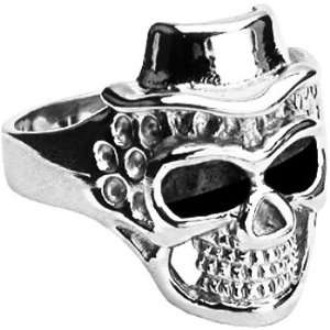  Spikes 316L Stainless Steel Death to Impress Skull Ring Jewelry