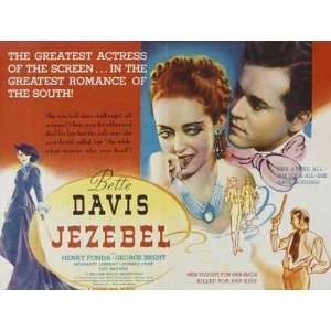  Jezebel Poster Half Sheet B 22x28 Bette Davis George Brent 