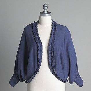 Womens Ruffle Cocoon Cardigan  Apostrophe Clothing Womens Sweaters 