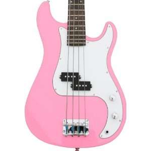  Crescent 46 Inch Pink Premium Electric Bass Guitar with 