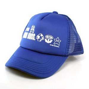   Resizable Hat   White Mario and Power ups (Blue)