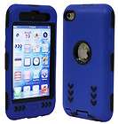   BLUE HARD CASE COVER SILICONE SKIN FOR IPOD TOUCH 4 4G 4TH GEN NEW