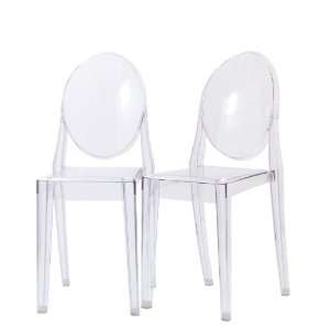   Philippe Starck Style Victoria Ghost Chair, Set of 2