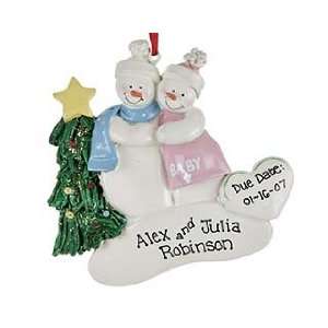  PERSONALIZED EXPECTING COUPLE ORNAMENT 
