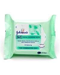 Johnsons 3 in 1 Facial Cleansing Wipes Combination