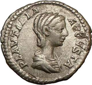PLAUTILLA 202AD Caracallas Wife Authentic Ancient Silver Roman Coin 