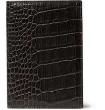 smythson crocodile embossed leather passport cover