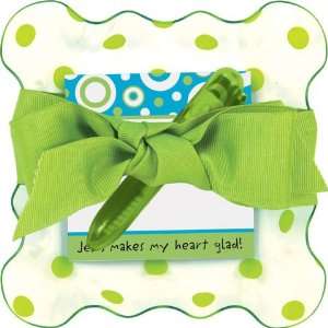  Lime Green Polka Dots Tray Chic, Inspirational Stationery 