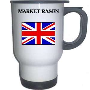  UK/England   MARKET RASEN White Stainless Steel Mug 