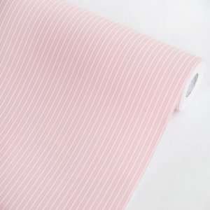 aih p1052 Roll   Pink Stripes   Vinyl Self Adhesive Wallpaper 