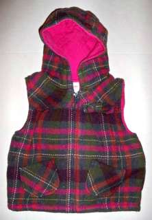   FOREST Plaid Wool Vest 4T 5T 4 5 Pink & Gray HOLIDAY OUTFIT  