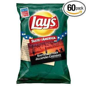   Potato Chips, Jalapeno & Cheddar, 1.5 Ounce Packages (Pack of 60