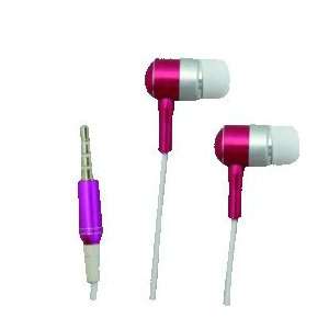   Iphone/Ipod Replacement Stereo Headset With Mic / Headphones Pink 3ft