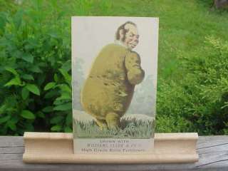 AWESOME 1885 VEGETABLE PEOPLE VICTORIAN TRADE CARD #3  