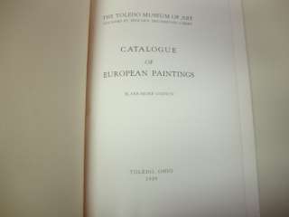 Catalog of European Paintings 1939 Toledo Museum of Art  