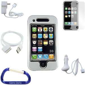   3G/3GS Cell Phone, USB Data Sync Cable, Car Charger, Wall/Travel