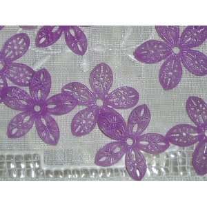   Plastic Lilac Lacey Filigree Flower Beads: Arts, Crafts & Sewing