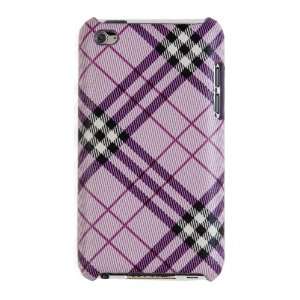  Purple Hard Plaid Case for iPod Touch 4G (4th Generation 