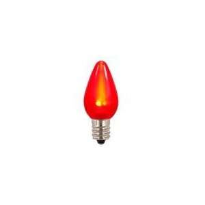   of 25 Red LED C7 Satin Christmas Replacement Bulbs