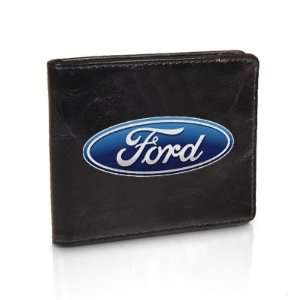  Ford Oval Logo Black Leather Wallet, Official Licensed 