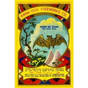  Golden Bat Firecrackers 12 x 18 Poster
