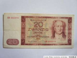 20 Mark DDR 1964 Deutsche Notenbank RAR   